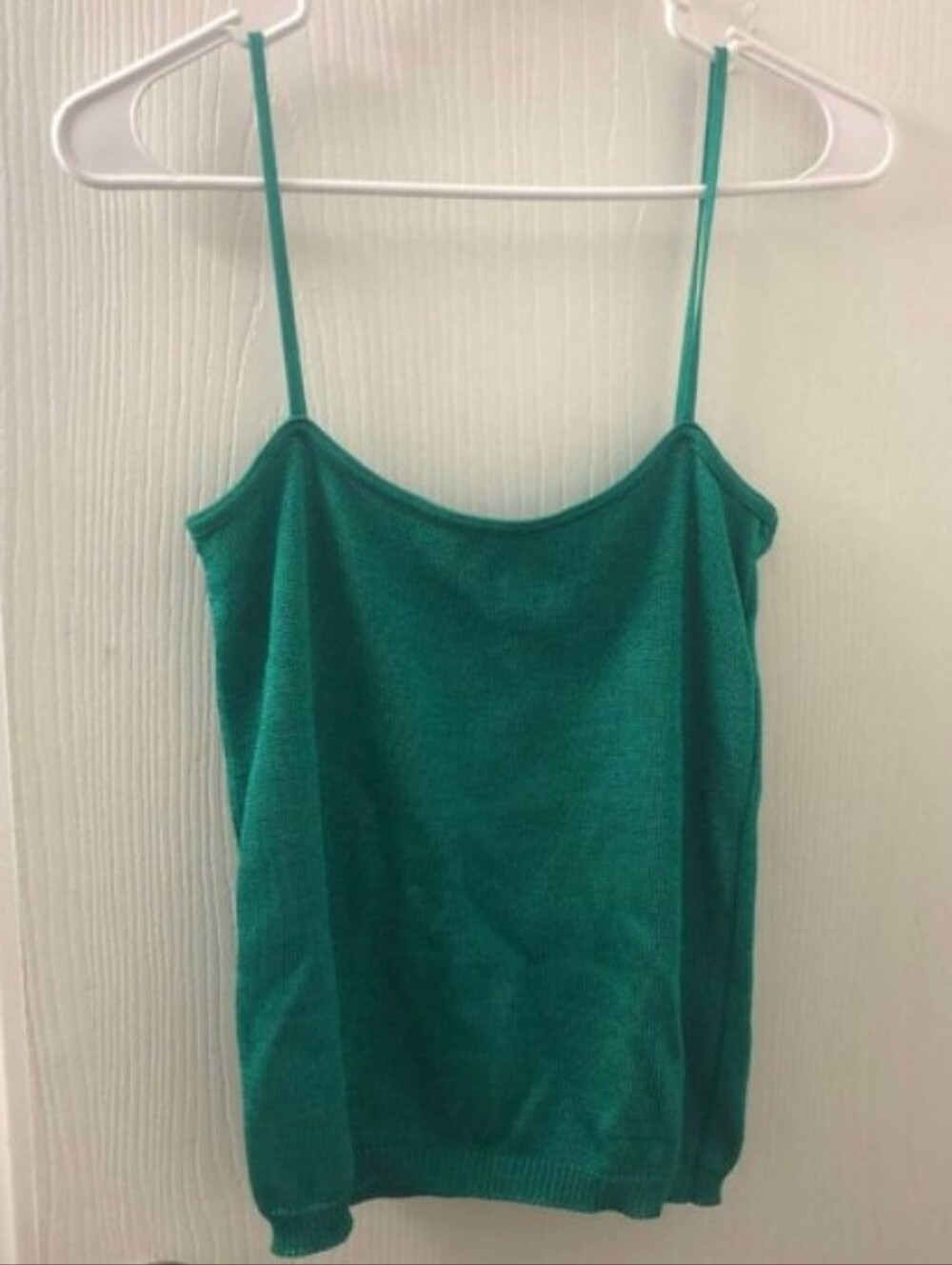 Vintage 1980s 1990s Mondi Knit Green Camisole Top